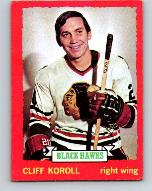 1973-74 O-Pee-Chee #28 Cliff Koroll  Chicago Blackhawks  V8034