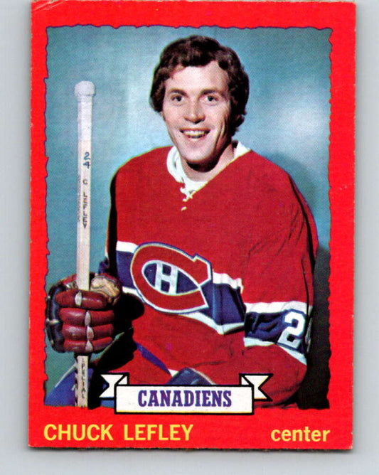 1973-74 O-Pee-Chee #44 Chuck Lefley  RC Rookie Montreal Canadiens  V8100