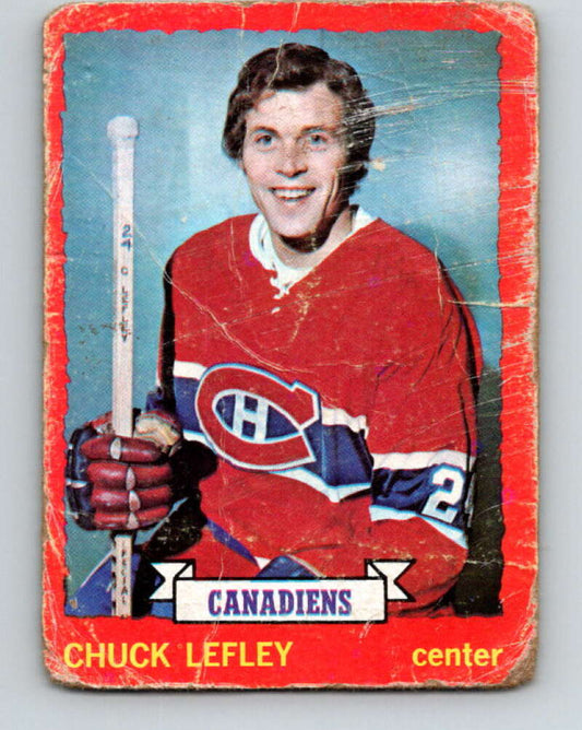 1973-74 O-Pee-Chee #44 Chuck Lefley  RC Rookie Montreal Canadiens  V8102