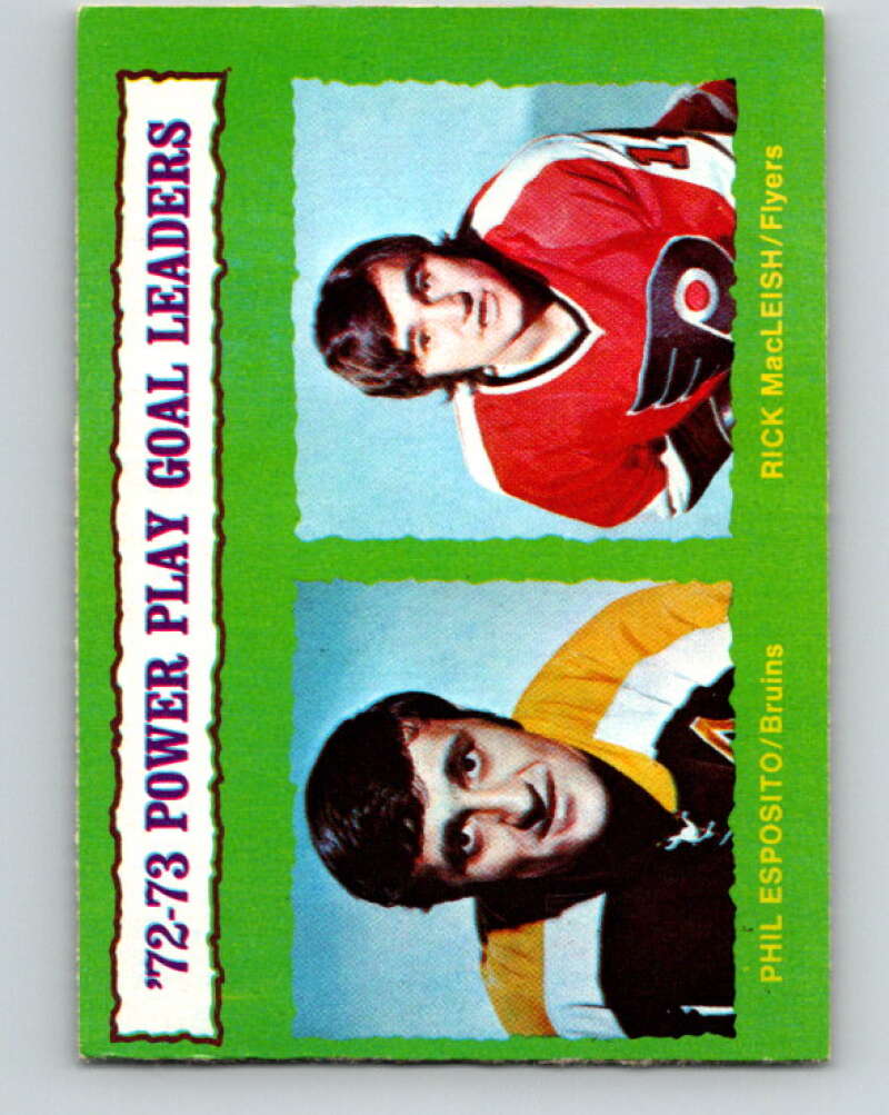 1973-74 O-Pee-Chee #138 Phil Esposito/Rick MacLeish LL   V8434