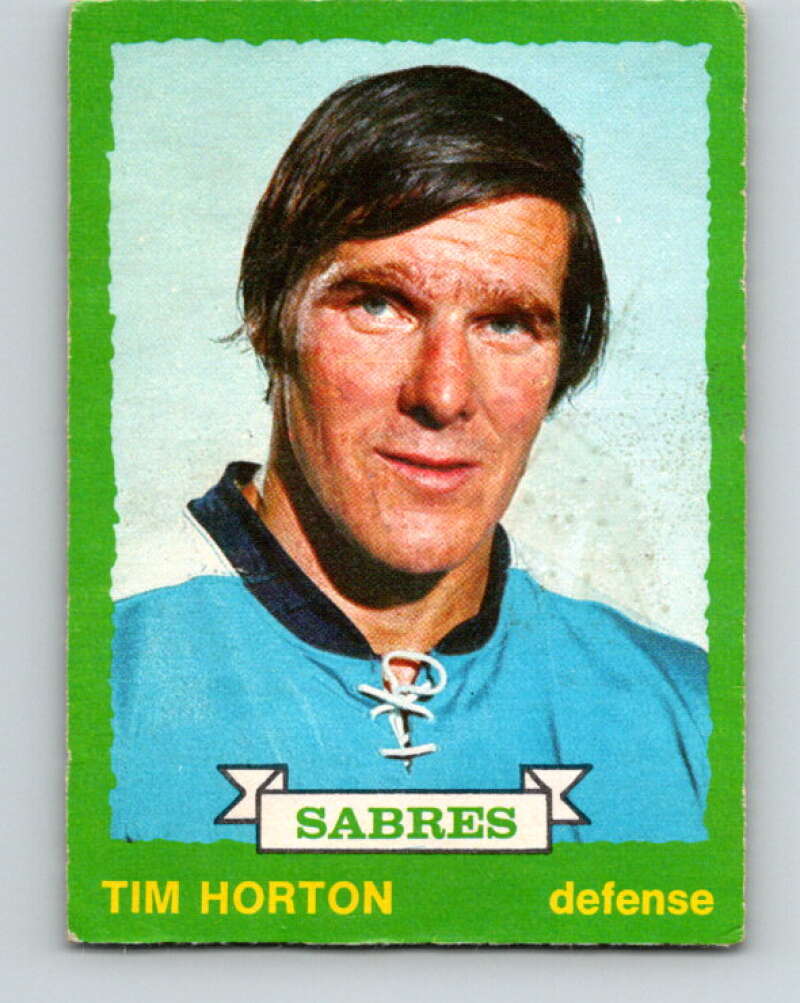 1973-74 O-Pee-Chee #189 Tim Horton  Buffalo Sabres  V8517