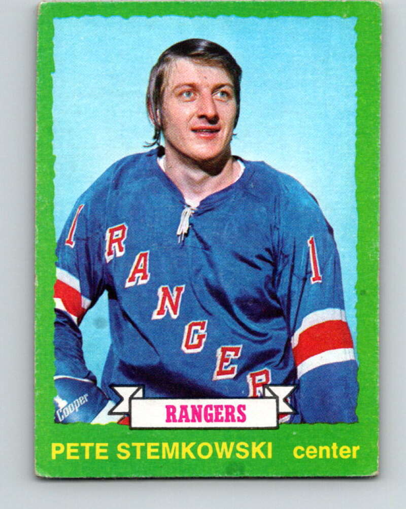 1973-74 O-Pee-Chee #217 Pete Stemkowski  New York Rangers  V8576