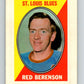 1970-71 Topps Sticker Stamps #2 Red Berenson  St. Louis Blues  V8648