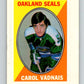 1970-71 Topps Sticker Stamps #31 Carol Vadnais  Oakland Seals  V8688