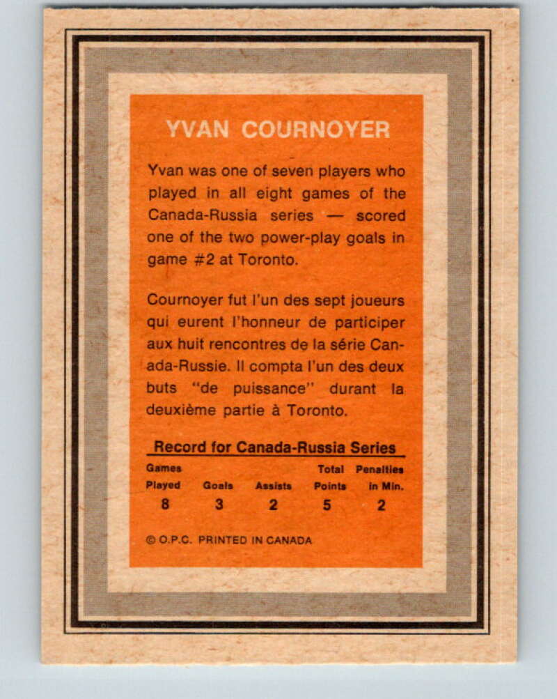 1972-73 O-Pee-Chee Team Canada #6 Yvan Cournoyer V8749
