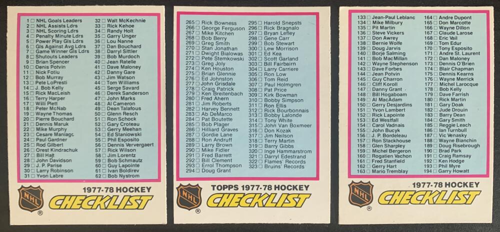 1977-78 O-Pee-Chee NHL Hockey Complete Set 1-398 NM-MINT *0177