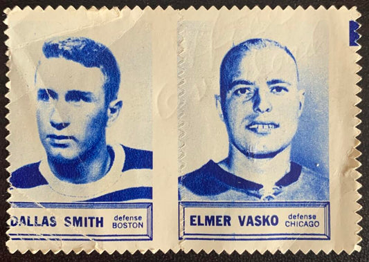 V8847--1961-62 Topps Stamps NHL Hockey Dalls Smith/Elmer Vasko