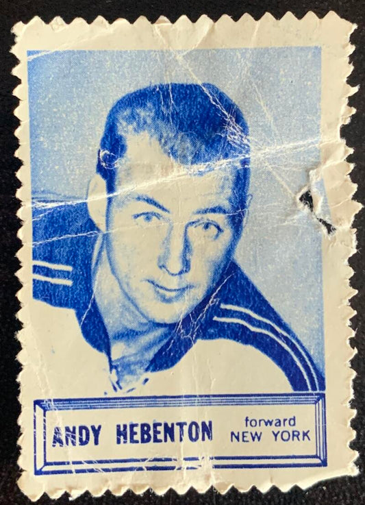 V8863--1961-62 Topps Stamps NHL Hockey Andy Hebenton