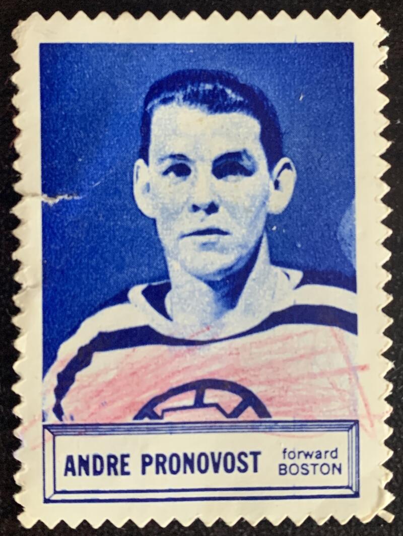 V8866--1961-62 Topps Stamps NHL Hockey Andre Pronovost