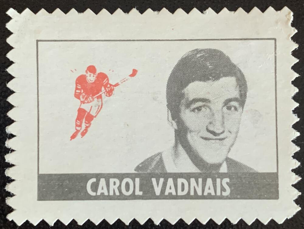 V8877--1969-70 O-Pee-Chee Stamps NHL Hockey Carol Vadnais