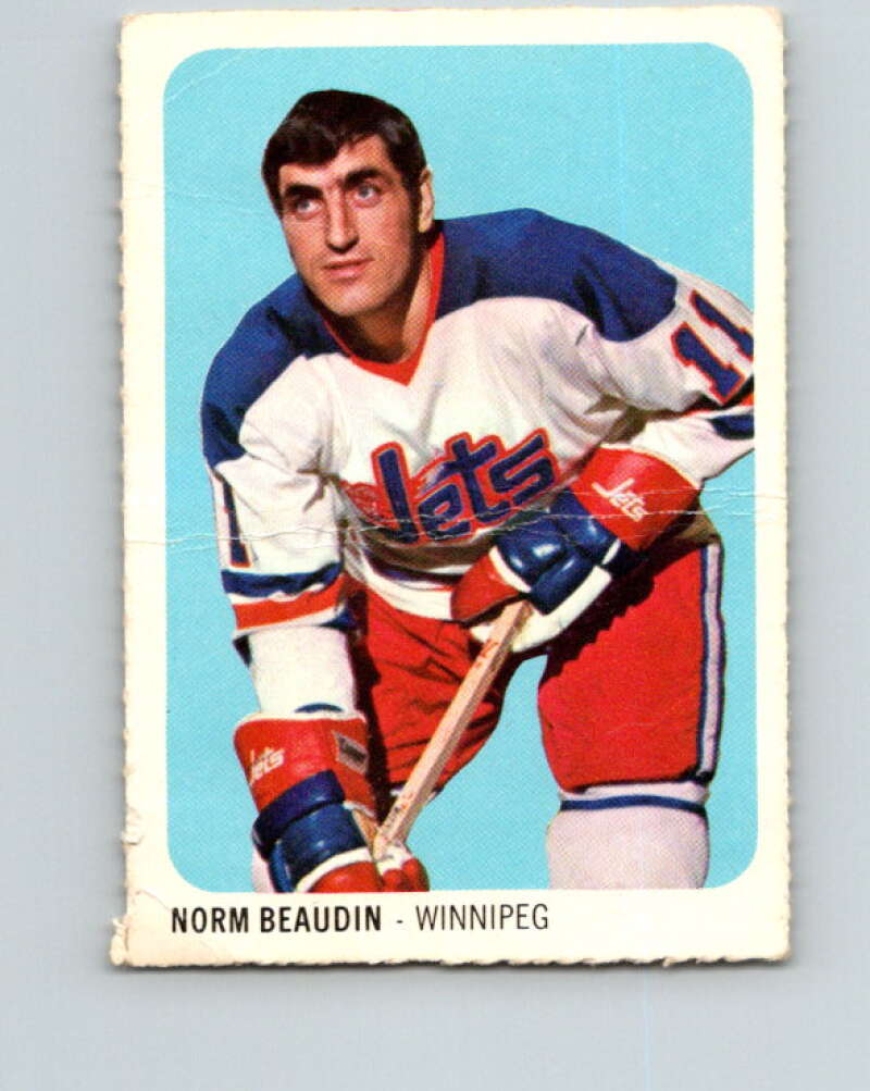 1973-74 Quaker Oats WHA #9 Norm Beaudin  Winnipeg Jets  V8907