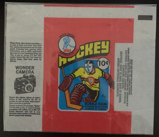 Hockey Wax Wrapper - 1976-77 WHA O-Pee-Chee - Wonder Camera W4