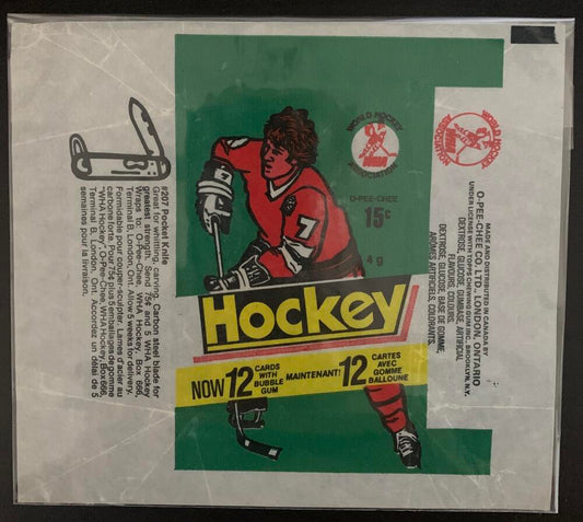 Hockey Wax Wrapper - 1977-78 WHA O-Pee-Chee - Pocket Knife W5