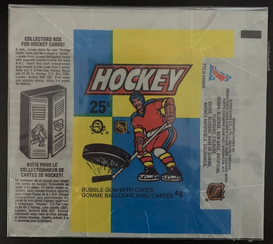 Hockey Wax Wrapper - 1983-84 O-Pee-Chee - Collectors Box Cards W7