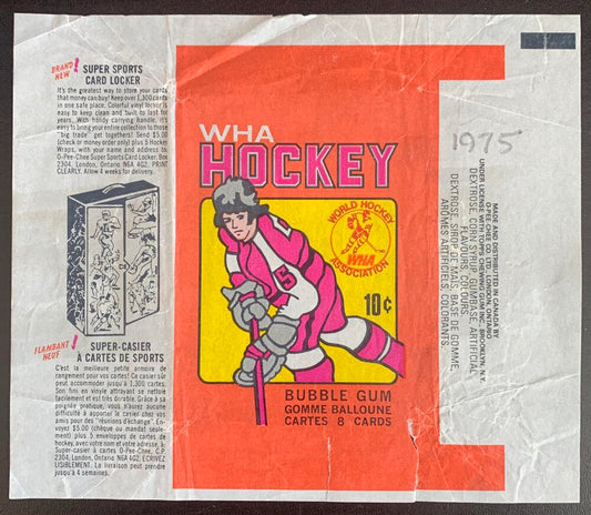 Hockey Wax Wrapper - 1975-76 WHA O-Pee-Chee - Sports Card Locker Pack W12