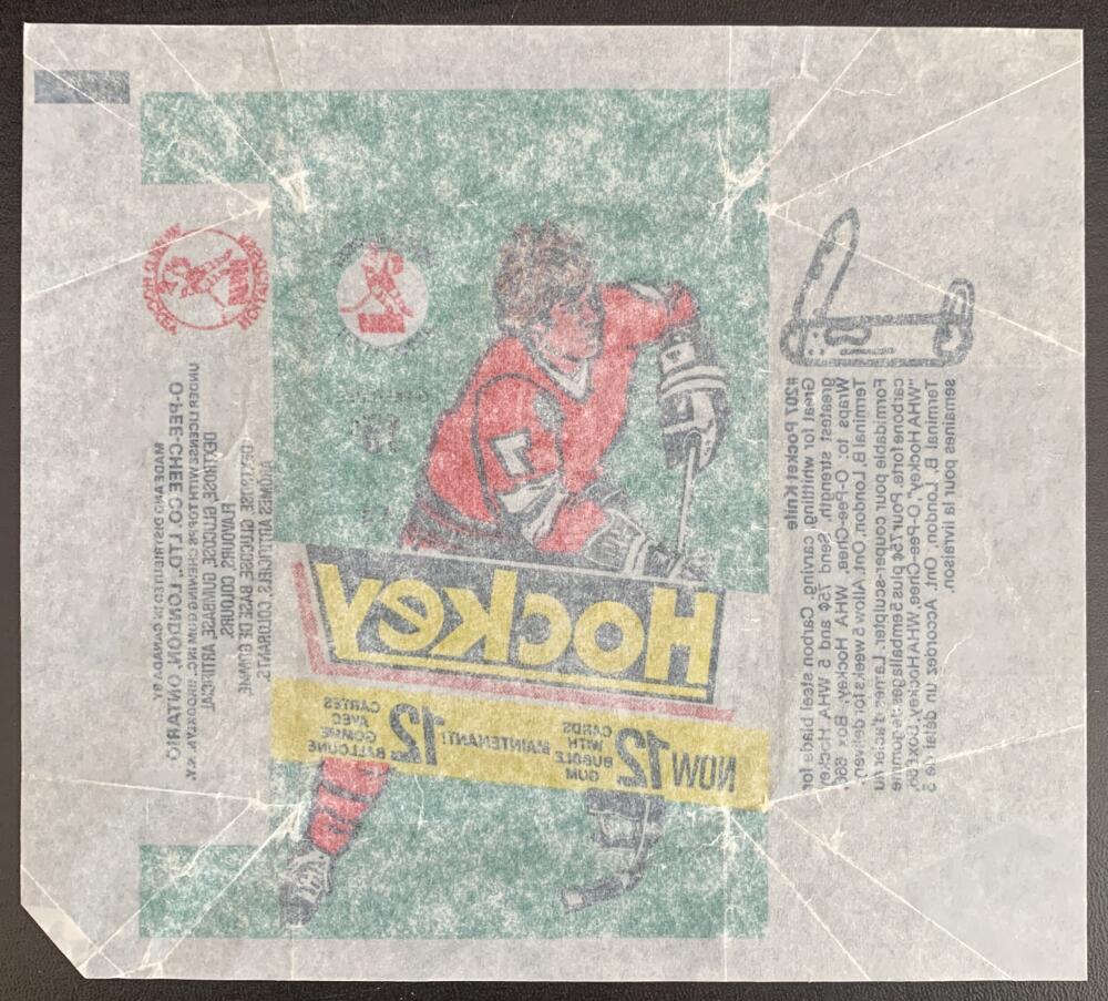 Hockey Wax Wrapper - 1977-78 WHA O-Pee-Chee - Pocket Knife W17