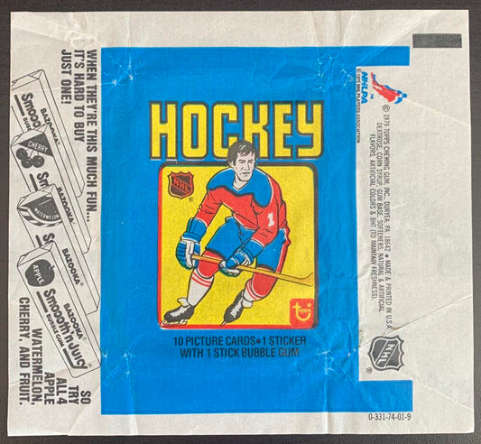 Hockey Wax Wrapper - 1979-80 Topps - Bazooka Gum Pack W21