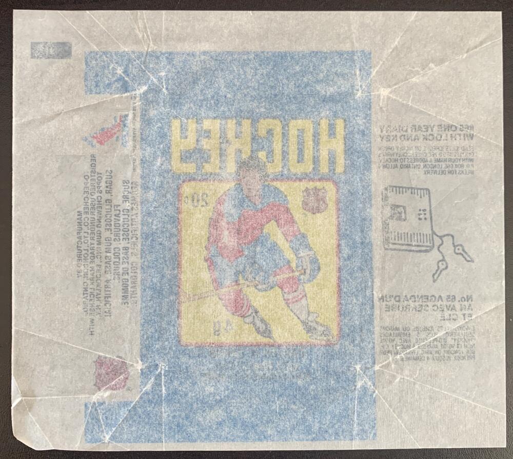 Hockey Wax Wrapper - 1979-80 O-Pee-Chee - Diary w/Lock Pack W22