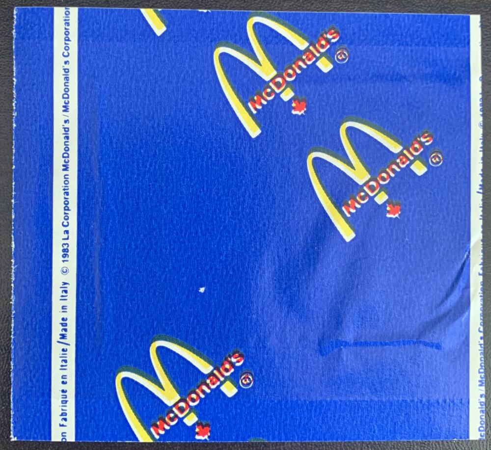 Hockey Wax Wrapper - 1983-84 McDonalds - Album Sticker Pack W29