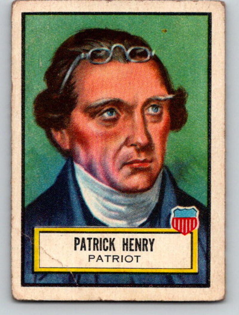 1952 Topps Look 'n See #17 Patrick Henry Vintage Card V8984