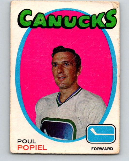 1971-72 O-Pee-Chee #1 Poul Popiel  Vancouver Canucks  V8987