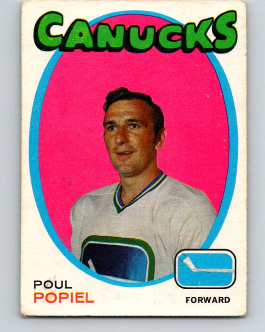 1971-72 O-Pee-Chee #1 Poul Popiel  Vancouver Canucks  V8989