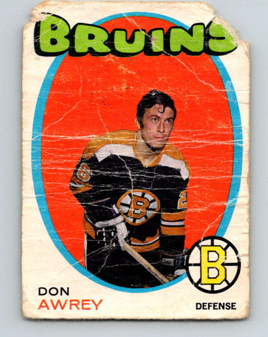 1971-72 O-Pee-Chee #3 Don Awrey  Boston Bruins  V8992