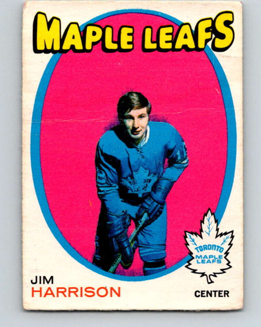 1971-72 O-Pee-Chee #10 Jim Harrison  Toronto Maple Leafs  V9007