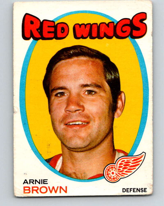 1971-72 O-Pee-Chee #14 Arnie Brown  Detroit Red Wings  V9015