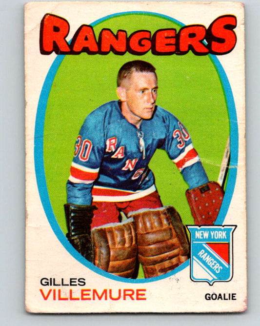 1971-72 O-Pee-Chee #18 Gilles Villemure  New York Rangers  V9025