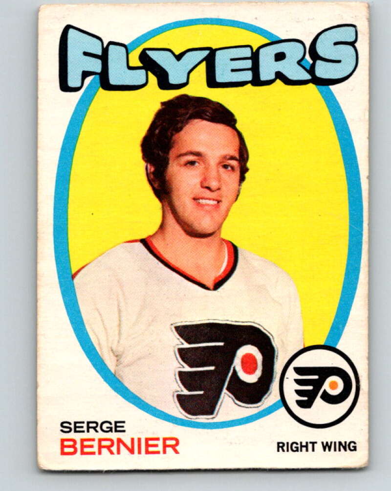 1971-72 O-Pee-Chee #19 Serge Bernier  RC Rookie Philadelphia Flyers  V9028