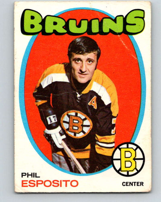 1971-72 O-Pee-Chee #20 Phil Esposito  Boston Bruins  V9030