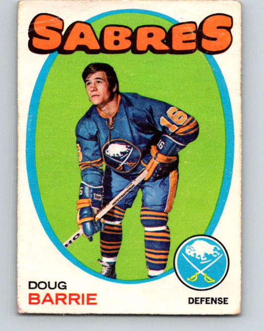 1971-72 O-Pee-Chee #22 Doug Barrie  RC Rookie Buffalo Sabres  V9039