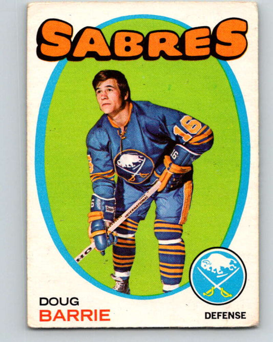 1971-72 O-Pee-Chee #22 Doug Barrie  RC Rookie Buffalo Sabres  V9040