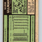 1971-72 O-Pee-Chee #30 Norm Ullman  Toronto Maple Leafs  V9059