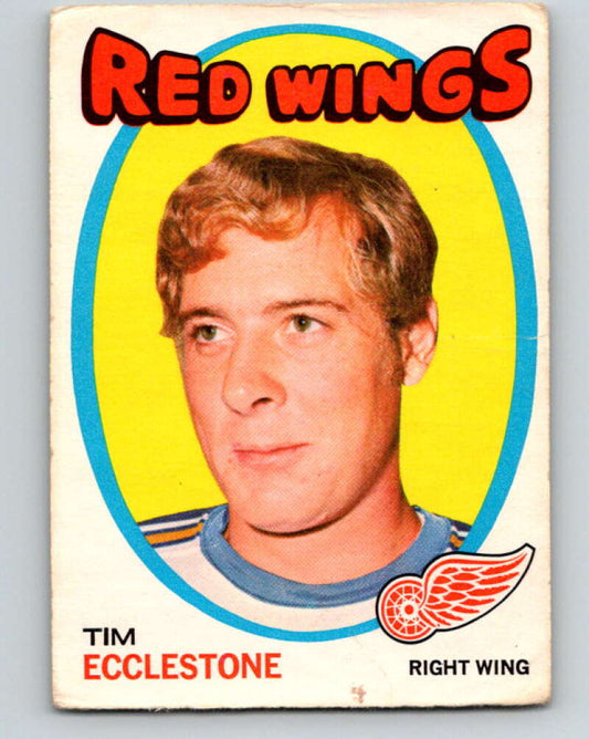1971-72 O-Pee-Chee #52 Tim Ecclestone  Detroit Red Wings  V9117