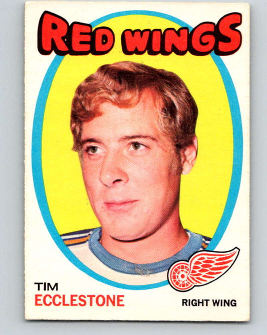 1971-72 O-Pee-Chee #52 Tim Ecclestone  Detroit Red Wings  V9120