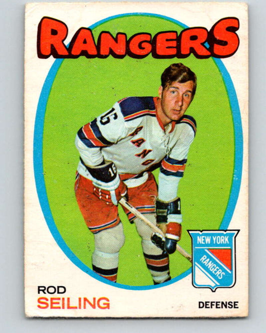 1971-72 O-Pee-Chee #53 Rod Seiling  New York Rangers  V9122