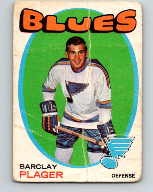 1971-72 O-Pee-Chee #66 Barclay Plager  St. Louis Blues  V9156