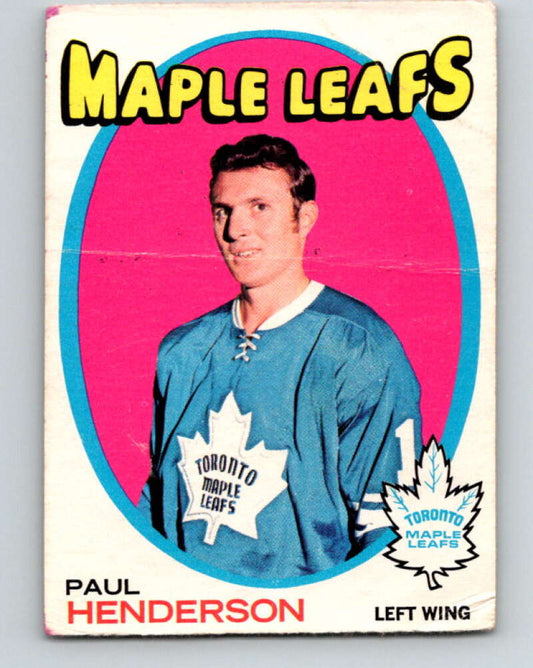 1971-72 O-Pee-Chee #67 Paul Henderson  Toronto Maple Leafs  V9158