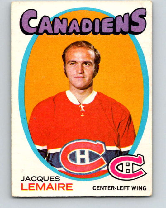1971-72 O-Pee-Chee #71 Jacques Lemaire  Montreal Canadiens  V9170