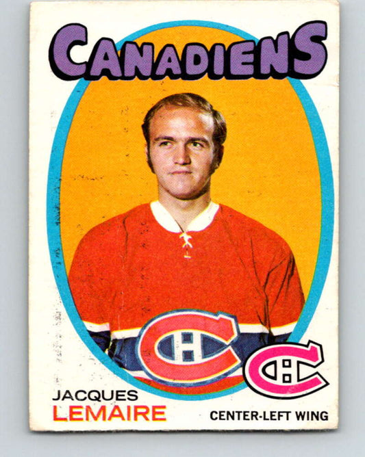 1971-72 O-Pee-Chee #71 Jacques Lemaire  Montreal Canadiens  V9171