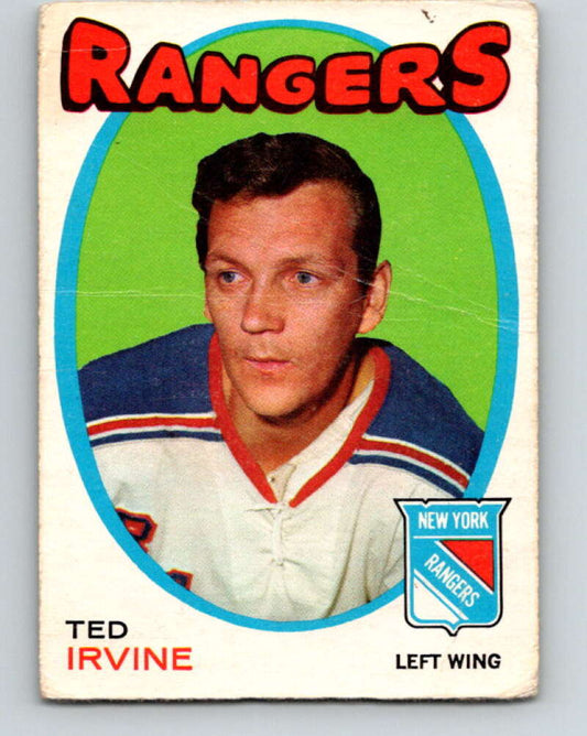 1971-72 O-Pee-Chee #74 Ted Irvine  New York Rangers  V9181