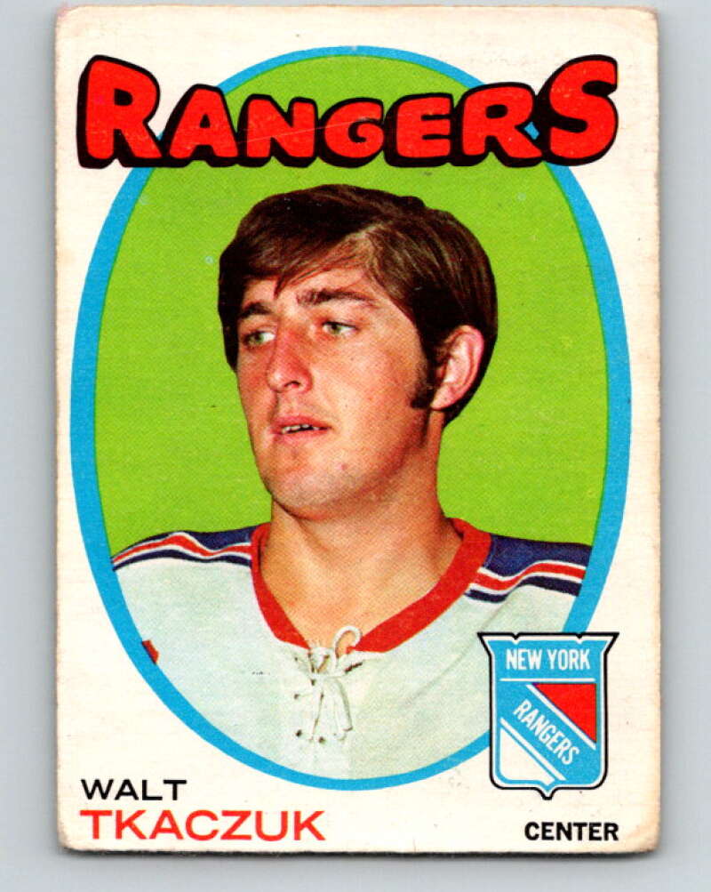 1971-72 O-Pee-Chee #75 Walt Tkaczuk  New York Rangers  V9182