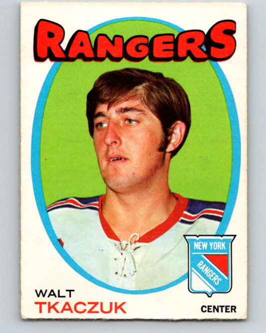 1971-72 O-Pee-Chee #75 Walt Tkaczuk  New York Rangers  V9183