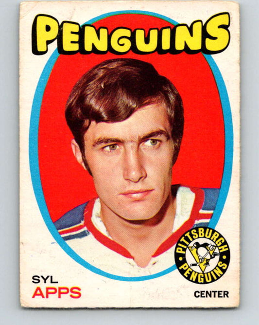 1971-72 O-Pee-Chee #77 Syl Apps Jr.  RC Rookie Pittsburgh Penguins  V9185