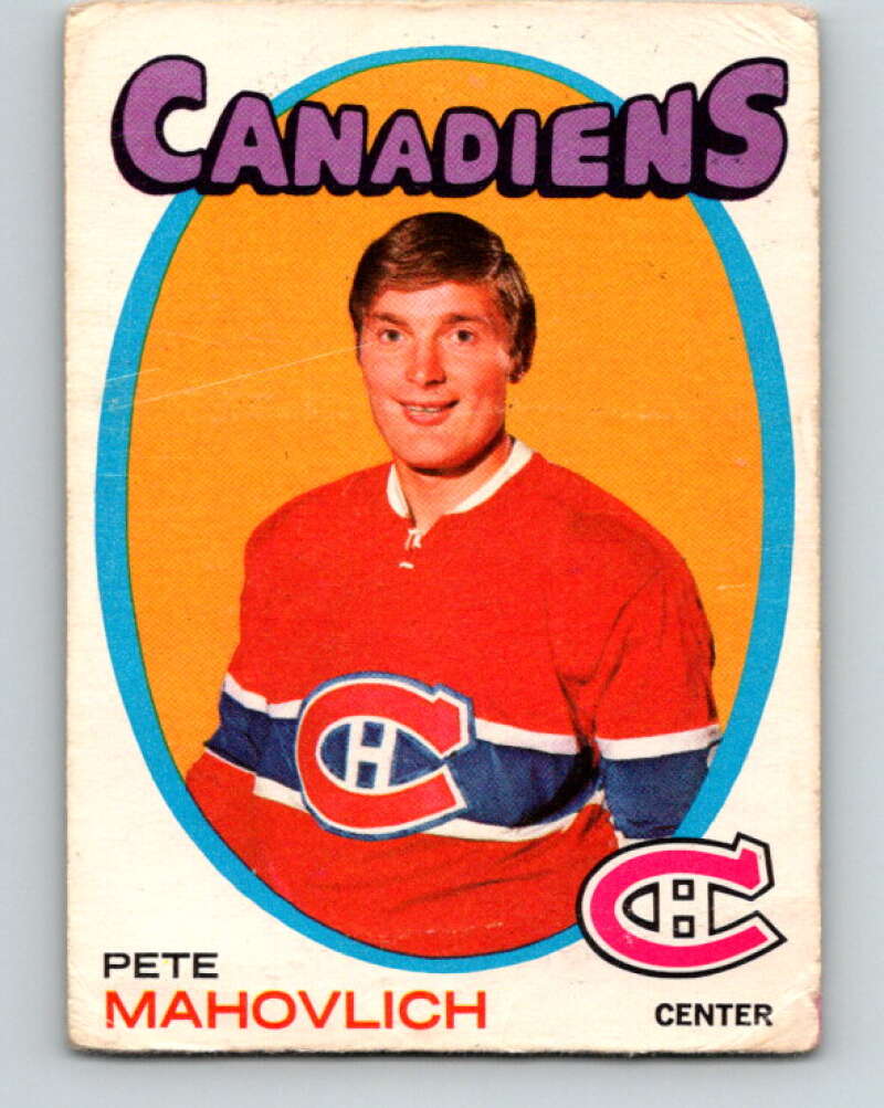 1971-72 O-Pee-Chee #84 Pete Mahovlich  Montreal Canadiens  V9203