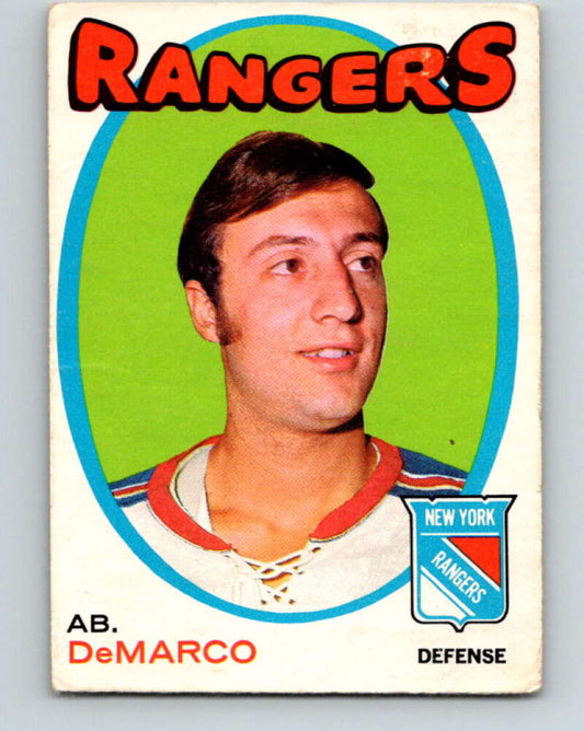 1971-72 O-Pee-Chee #90 Ab DeMarco  RC Rookie New York Rangers  V9217