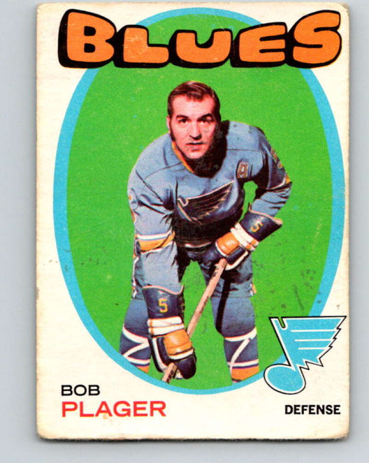1971-72 O-Pee-Chee #103 Bob Plager UER  St. Louis Blues  V9251
