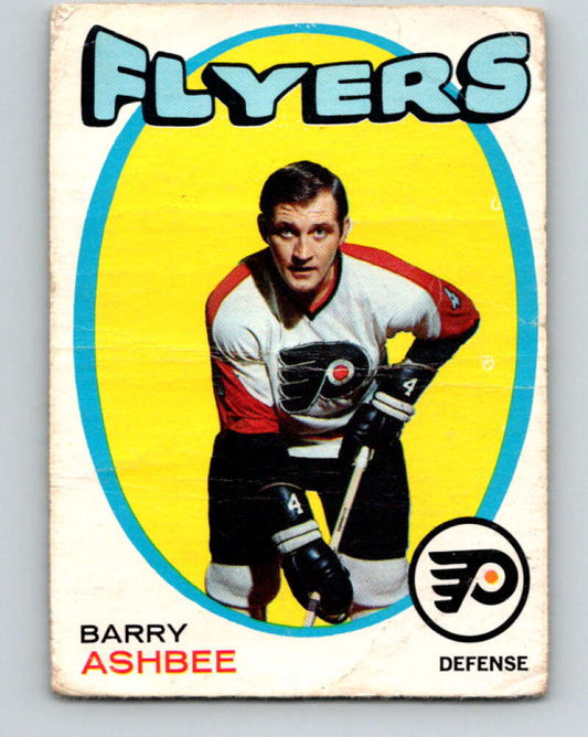 1971-72 O-Pee-Chee #104 Barry Ashbee  RC Rookie Philadelphia Flyers  V9254